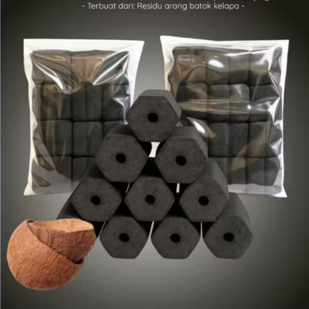 Jual ARANG BRIKET KELAPA PREMIUM HEXAGONAL perbuah | Shopee Indonesia