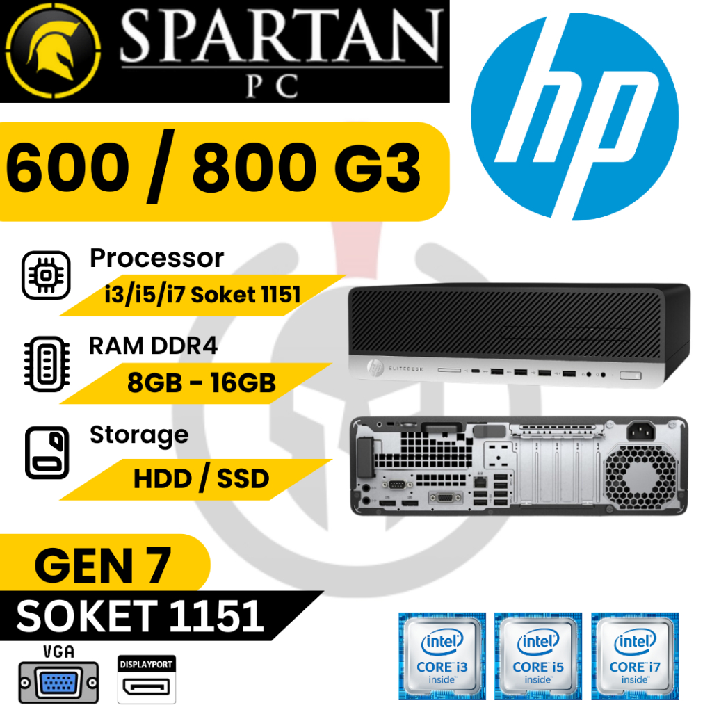HP EliteDesk 800 G3 SFF Intel Core i5 3,20 GHz RAM 8 Go 500 Go HD Windows 10 Pro 64