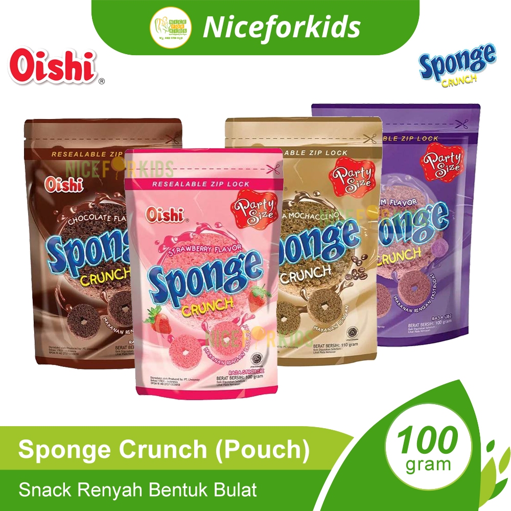 Jual Oishi Sponge Crunch 100gr / Makanan Ringan Ekstrudat / Cemilan ...