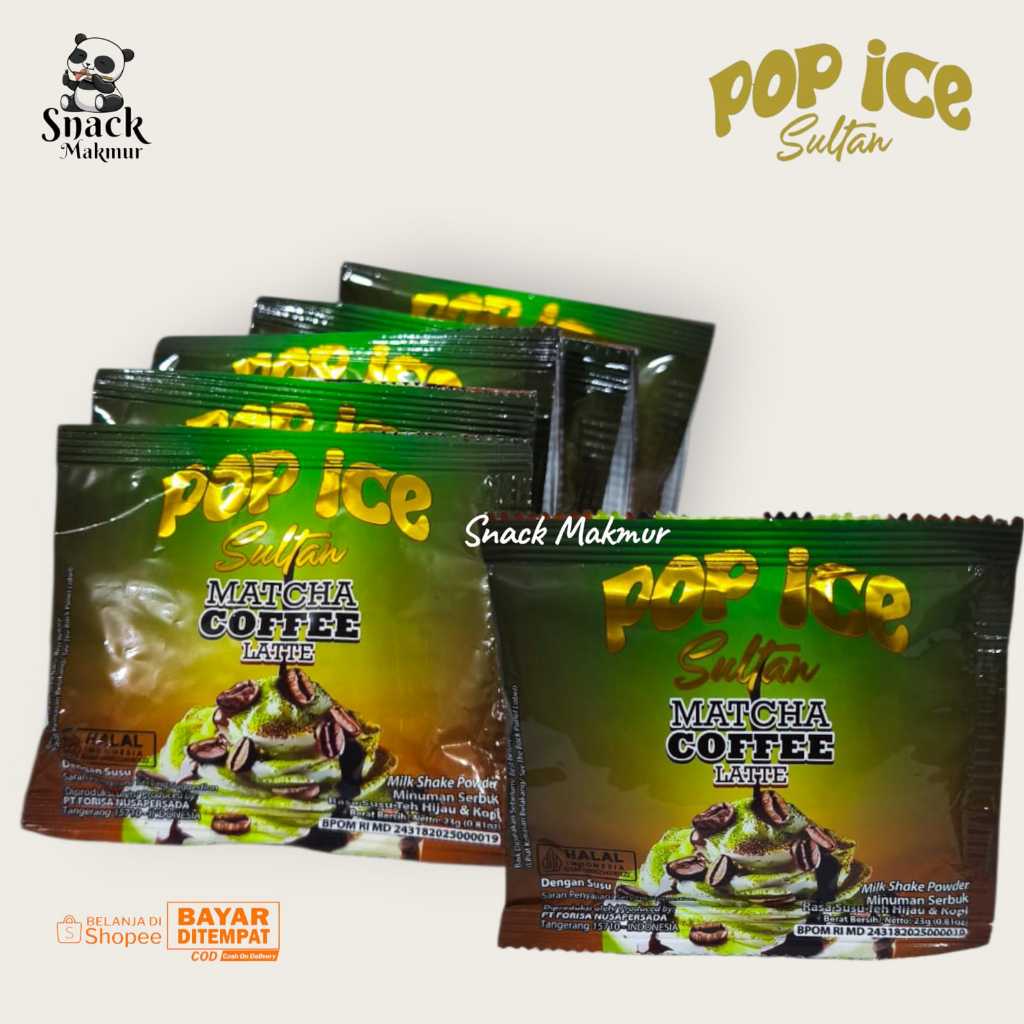 Jual POP ICE SULTAN RASA MATCHA COFFEE LATTE MINUMAN VIRAL HARGA 1 ...