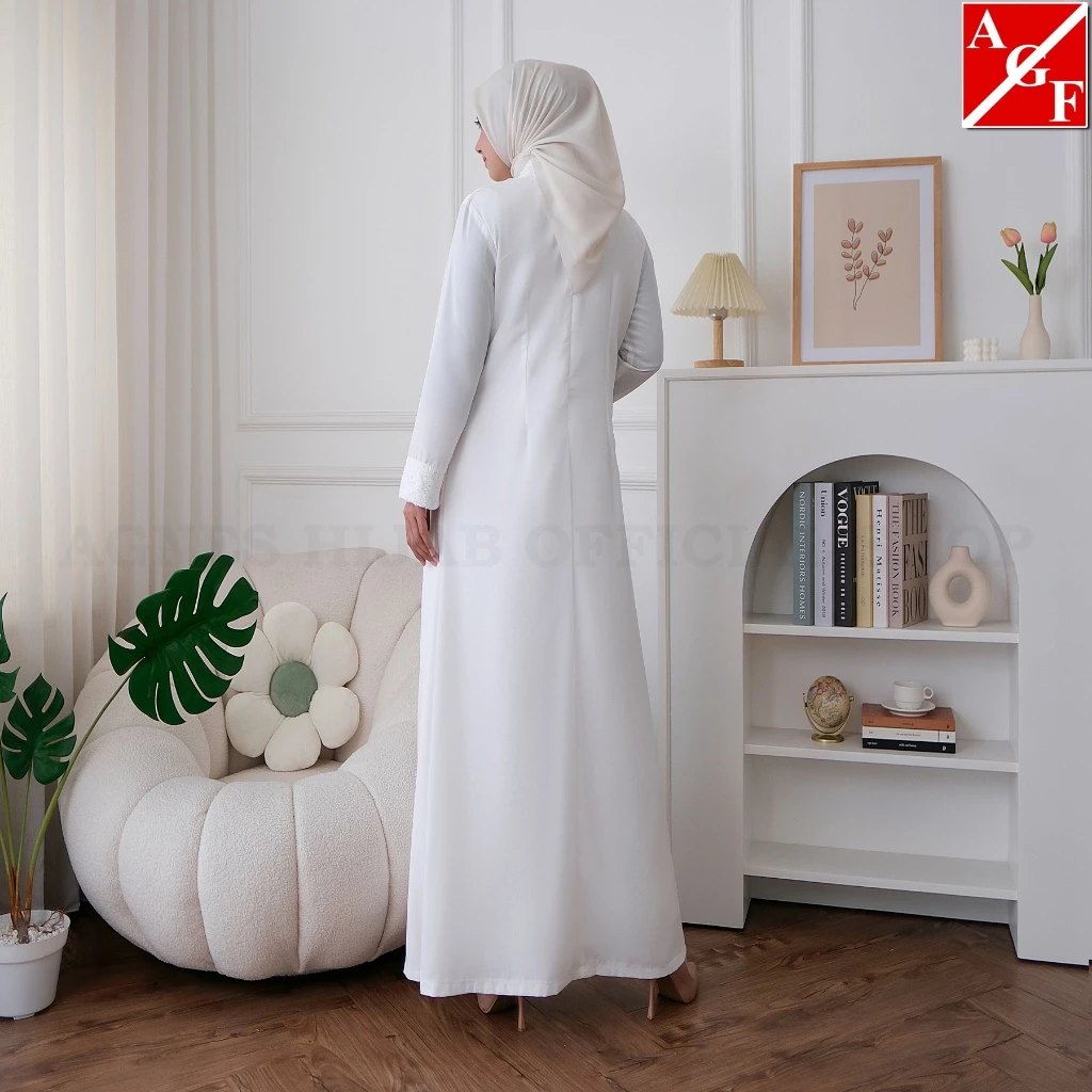 gamis katun adem tidak nerawang Kamila Dress ukuran jumbo pas untuk berbagai bentuk tubuh