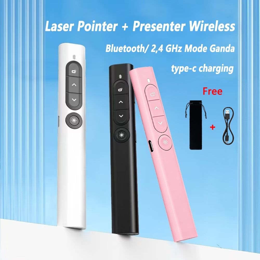 Jual Laser Pointer Presenter Wireless Pen,Bluetooth & 2.4G Dual-Mode ...
