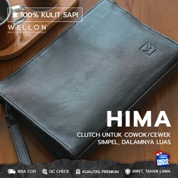 Tas Clutch Pria Kulit Asli Handbag Kulit Asli - Wellon Hima Leather Clutch