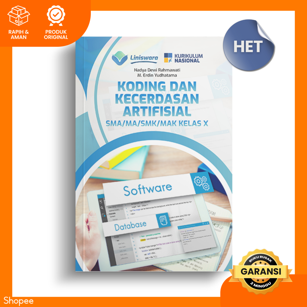 Jual Buku HET Koding dan Kecerdasan Artifisial SMA/MA/SMK/MAK Kelas X ...