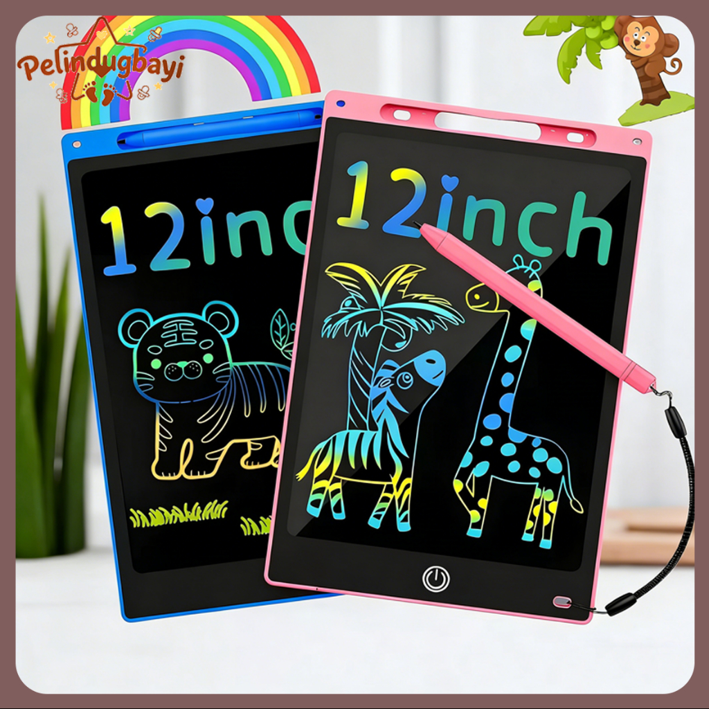 Jual [COD] Drawing Tablet Anak 12 Inch LED LCD Writing Tablet – Papan ...
