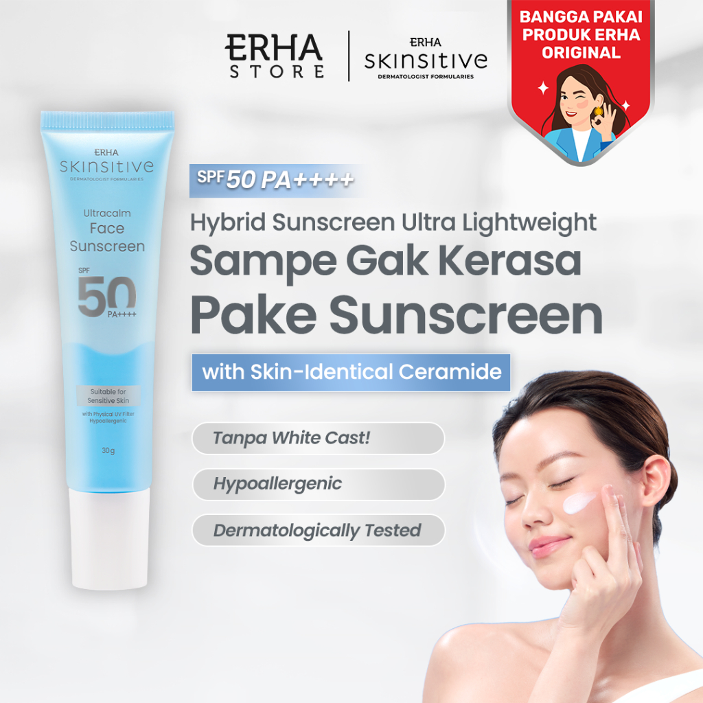 Jual Skinsitive Ultracalm Face Sunscreen SPF 50 PA++++ | Hybrid ...