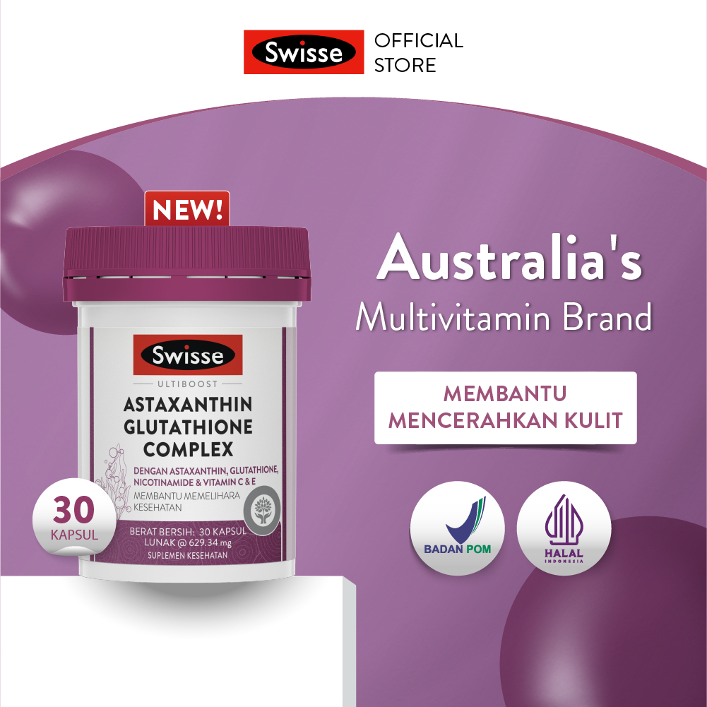 swisse astaxanthin glutathione Jual Bundling Swisse Ultiboost Astaxanthin Glutathione Complex 30s + Swisse  Beauty Vita Skin 30s