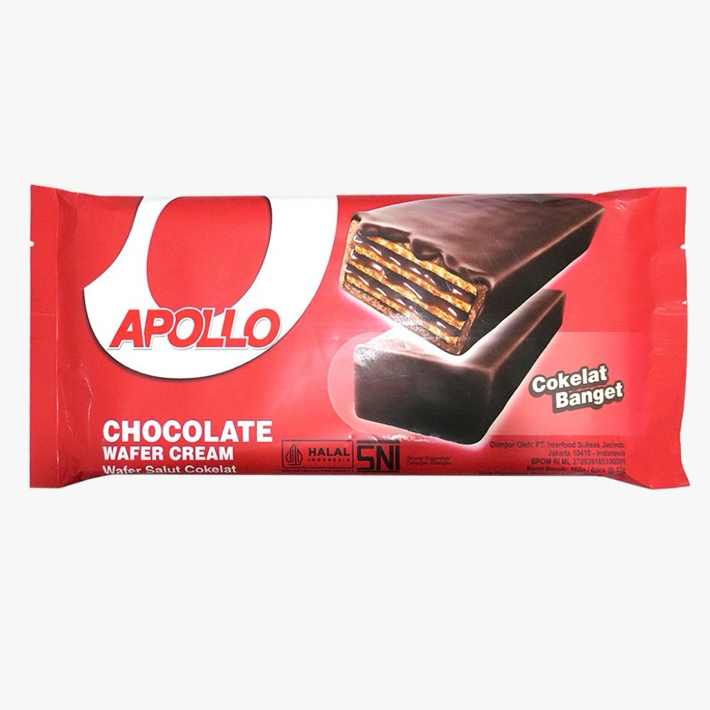Jual Apollo Wafer Milk Cream 102g Apollo Wafer Chocolate Cream 102g ...