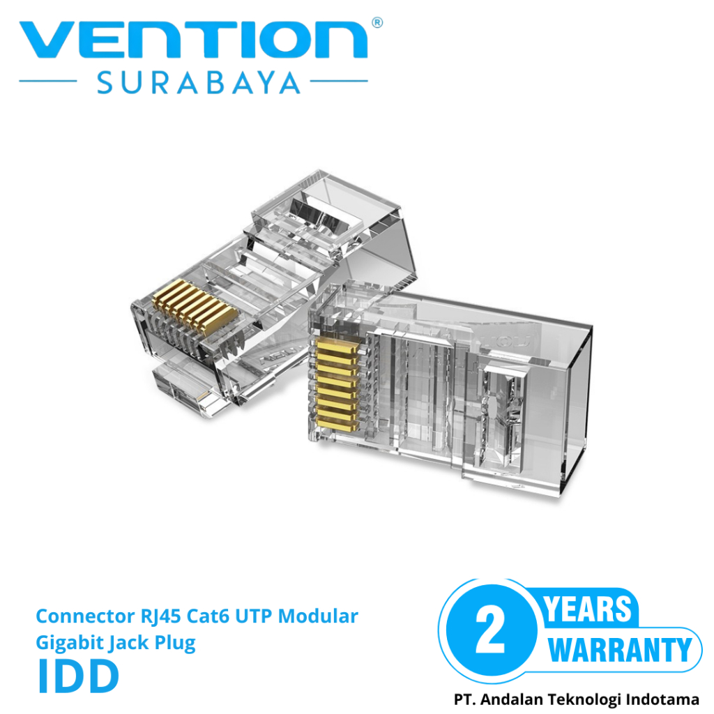 Jual Vention Connector RJ45 Cat6 UTP Modular Gigabit Jack Plug ...