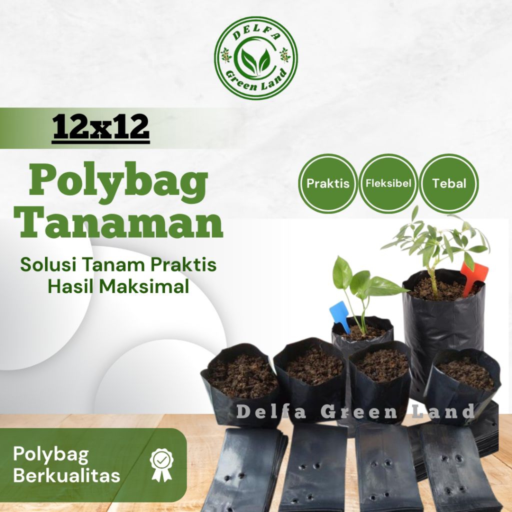 Jual Polybag Tanaman 12x12 100 Lembar Murah Berkualitas Tebal Kuat Awet 