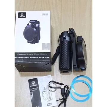 LENYES LPH 118 Mini Handgrip 4IN1 Tripod Bluetooth Selfie Stick Magnetic Clip Phone Holder