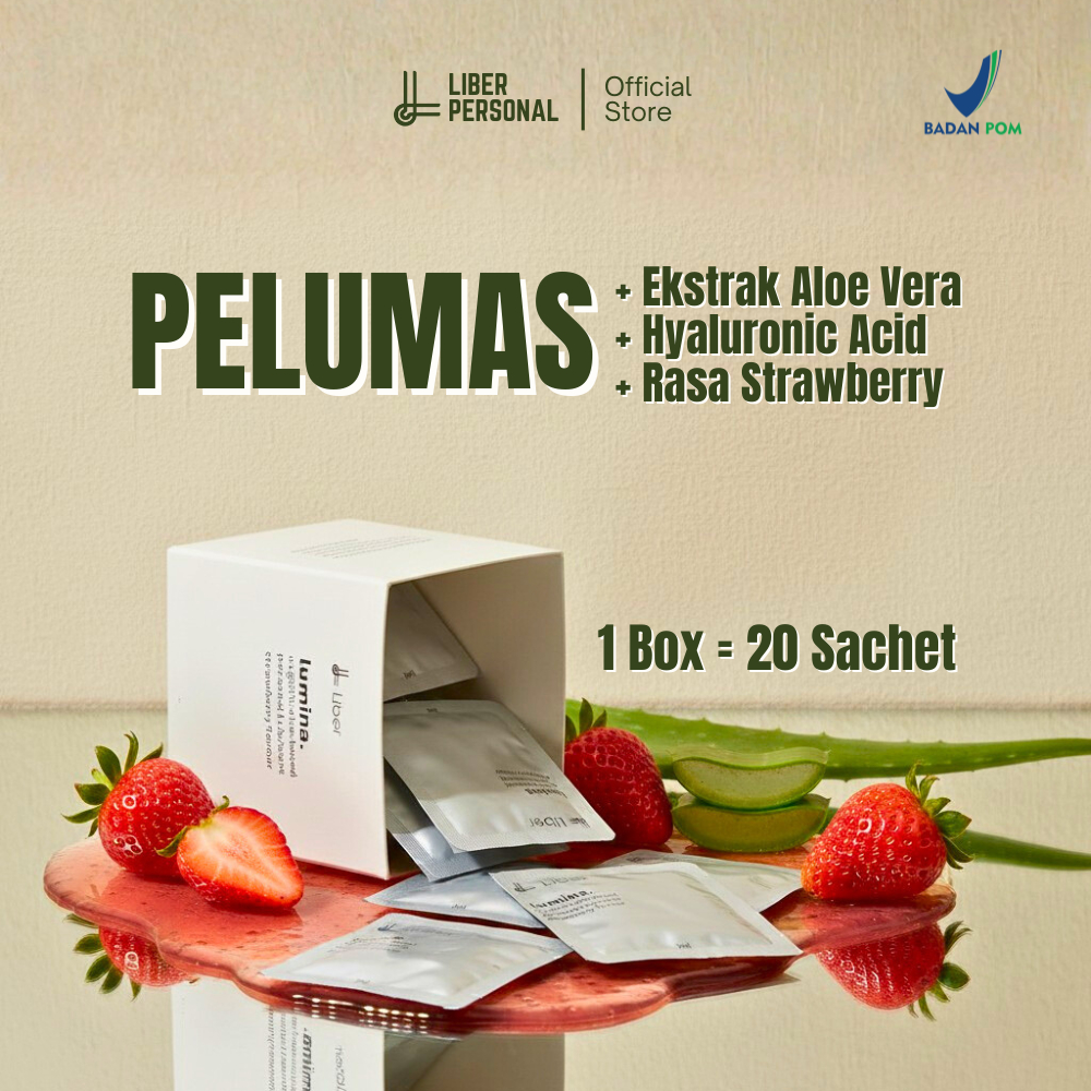 Jual Liber Lumina Pelumas BPOM Rasa Strawberry Sachet 20x3ml Aloe Vera ...