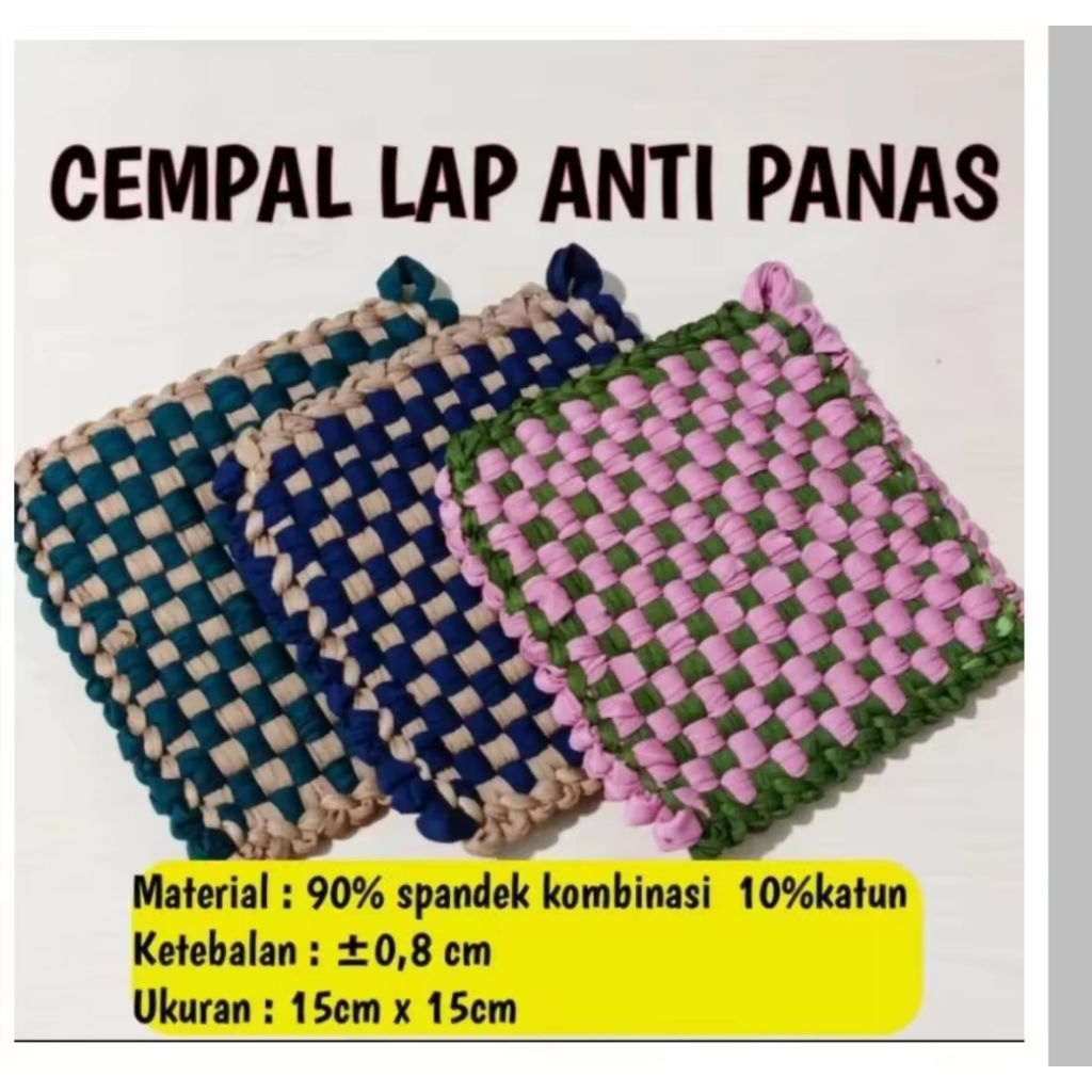 Jual Cempal Anyam Anti Panas - Desain Unik, Tahan Panas, Warna Acak isi ...