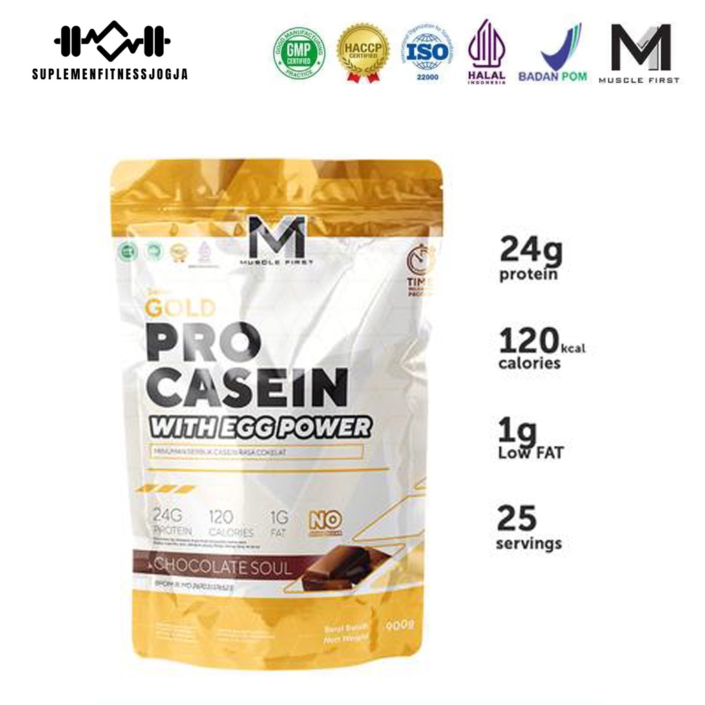 Jual MUSCLEFIRST M1 Pro Gold Casein With Egg Power 2Lbs Whey Protein ...