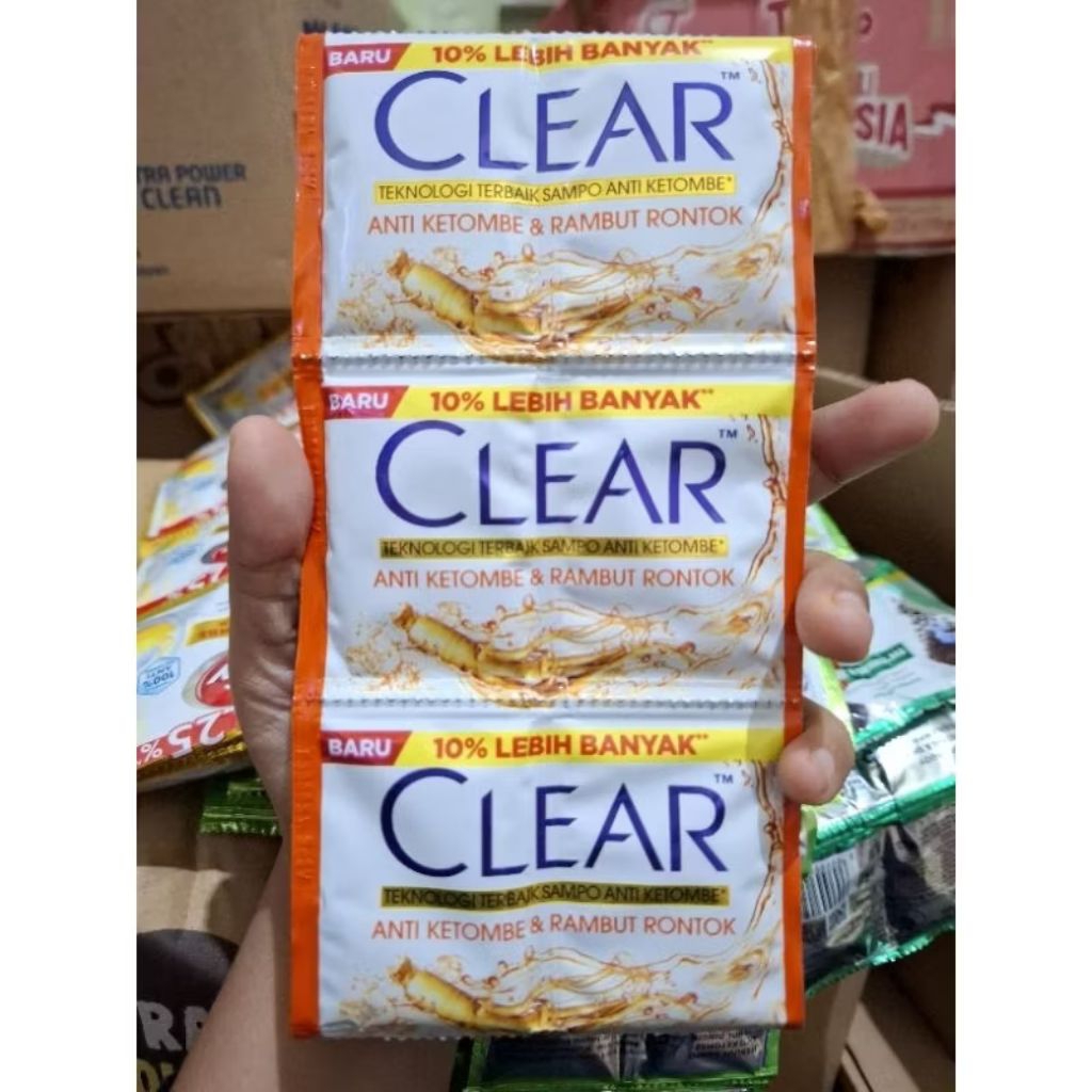 Jual Shampoo Clear Anti Ketombe & Rambut Rontok 6 Pcs | Shopee Indonesia