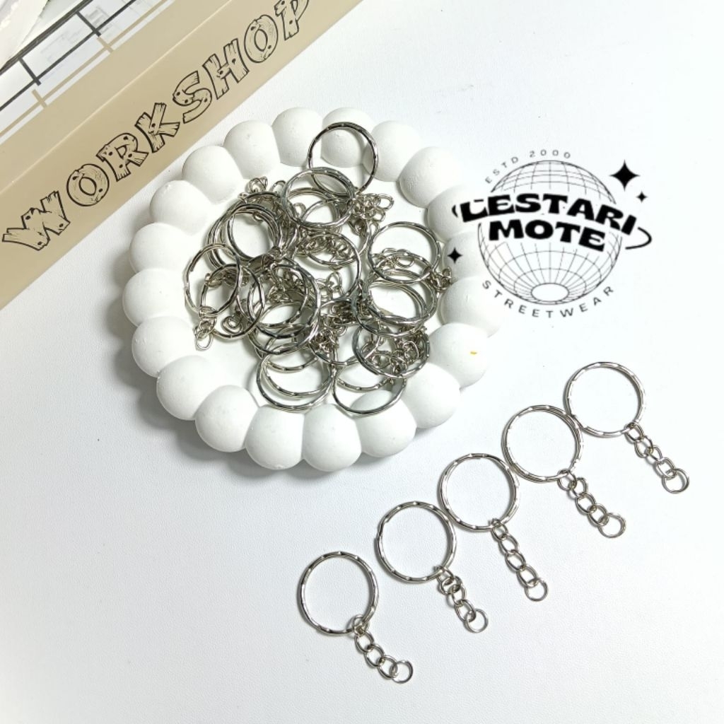 Jual Ring Ganci Keychain Gerigi Bahan Kerajinan DIY (10pcs) | Shopee ...