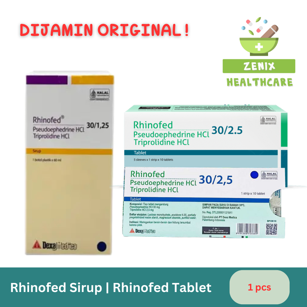 Jual Rhinofed Sirup | Rhinofed Tablet – Obat Pilek & Flu untuk Anak dan ...