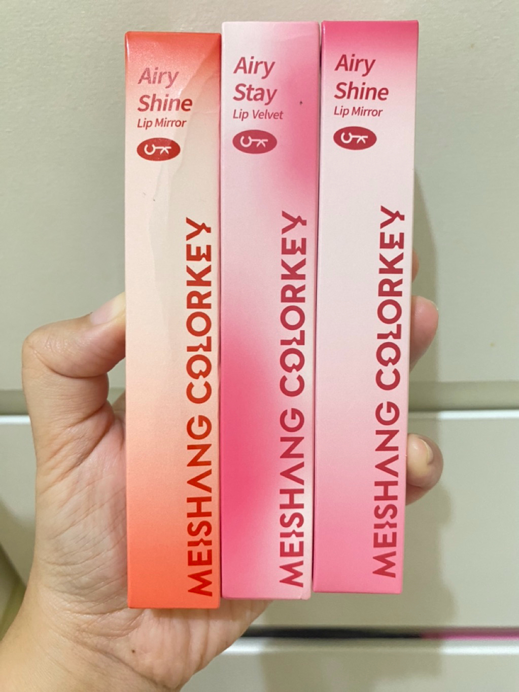 Jual Meishang Colorkey Airy Shine Lip Mirror & Airy Stay Lip Velvet ORI ...