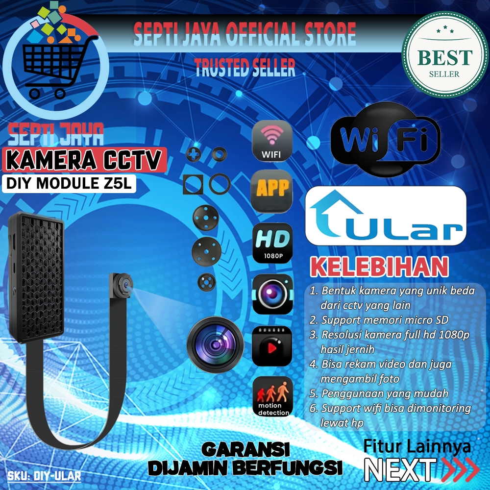 Jual Kamera Diy Module ULAR APP Resolusi Full HD 1080P Spy Camera Mini ...
