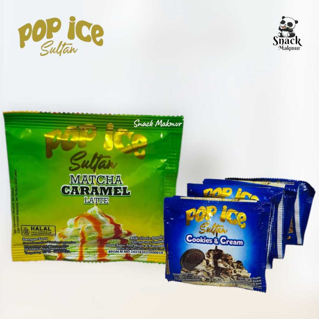 Jual MINUMAN POP ICE SULTAN MATCHA CARAMEL & COOKIES CREAM HARGA PER 2 ...