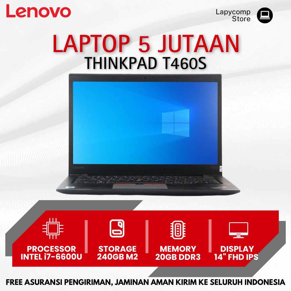Jual Promo Murah Lenovo Thinkpad T460S Core i7 - 6600U Ssd 256GB