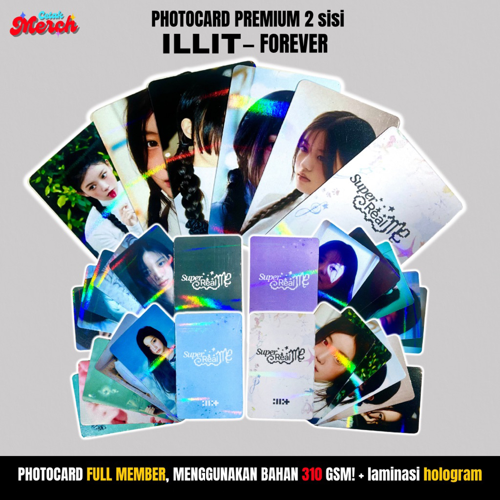 Jual [All Member] Set ILLIT Photocard Hologram Premium 2 Sisi KPop