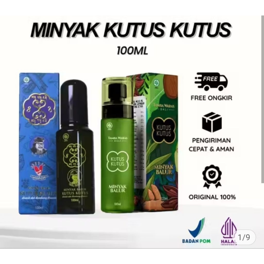 Jual MINYAK KUTUS KUTUS KEMASAN BARU AKSARA BALI 100ML - MINYAK