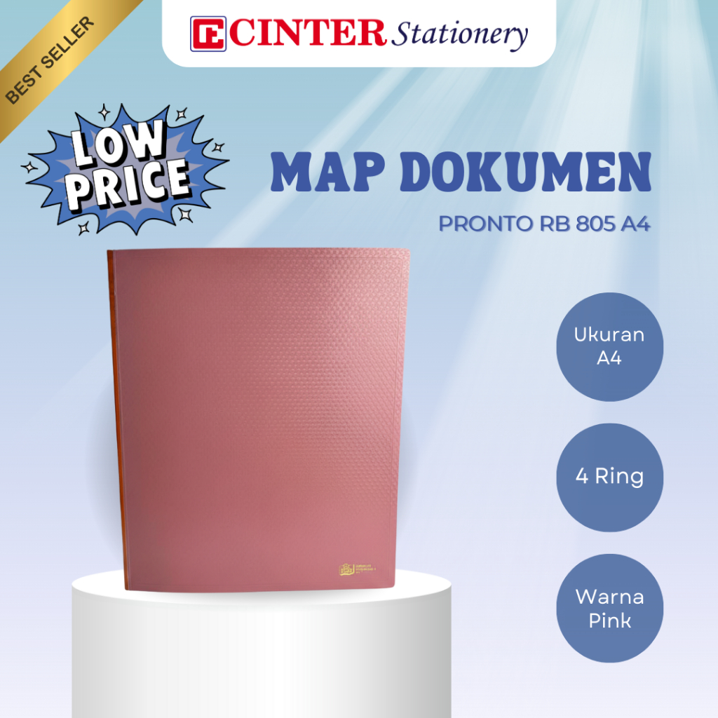 Jual PRONTO - MAP DOKUMEN / MAP PENYIMPANAN DOKUMEN / MAP BINDER 4 RING ...