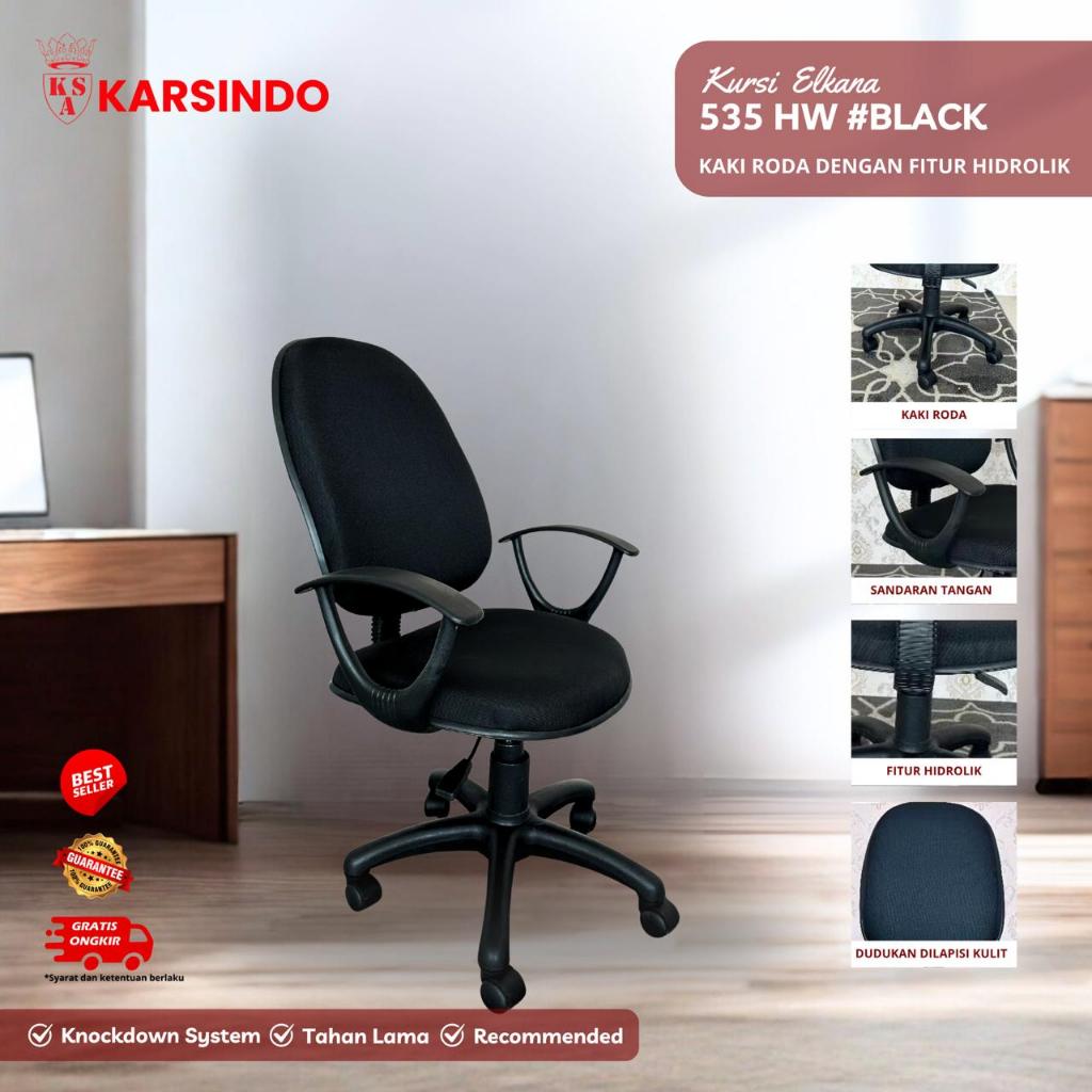 Jual Karsindo Office Chair Kursi Sekretaris Kursi Kantor Roda Fitur ...