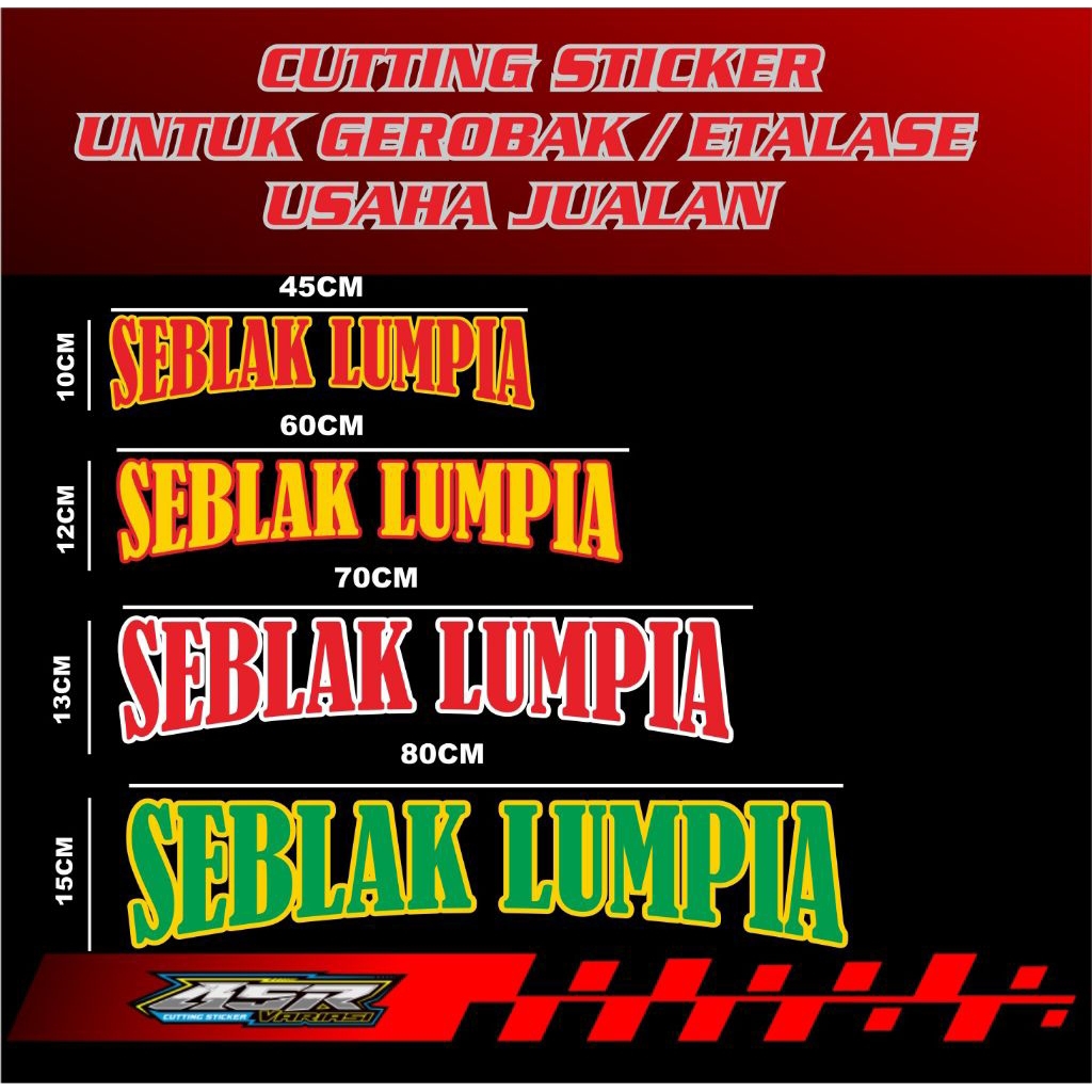 Jual sticker gerobak usaha jualan, Cutting sticker tulisan SEBLAK ...