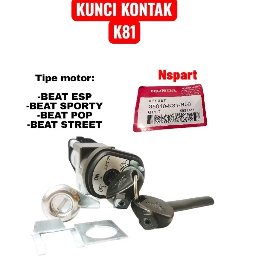 Jual Kunci kontak key set beat street fi esp new sporty 2018-2019 K81 ...