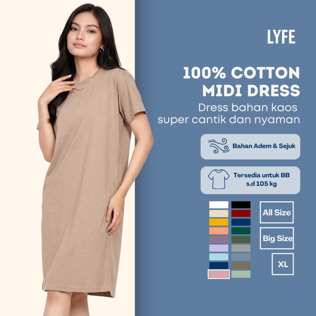 white christmas dresses Sydney Cotton Midi Dress *Savannah Taylor Exclusive* M / Blue main image 1