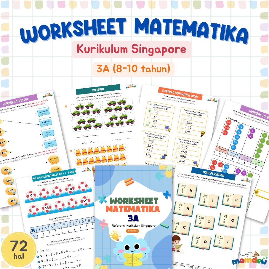 Jual Worksheet Matematika 3A Referensi Kurikulum Singapore / Singapore ...
