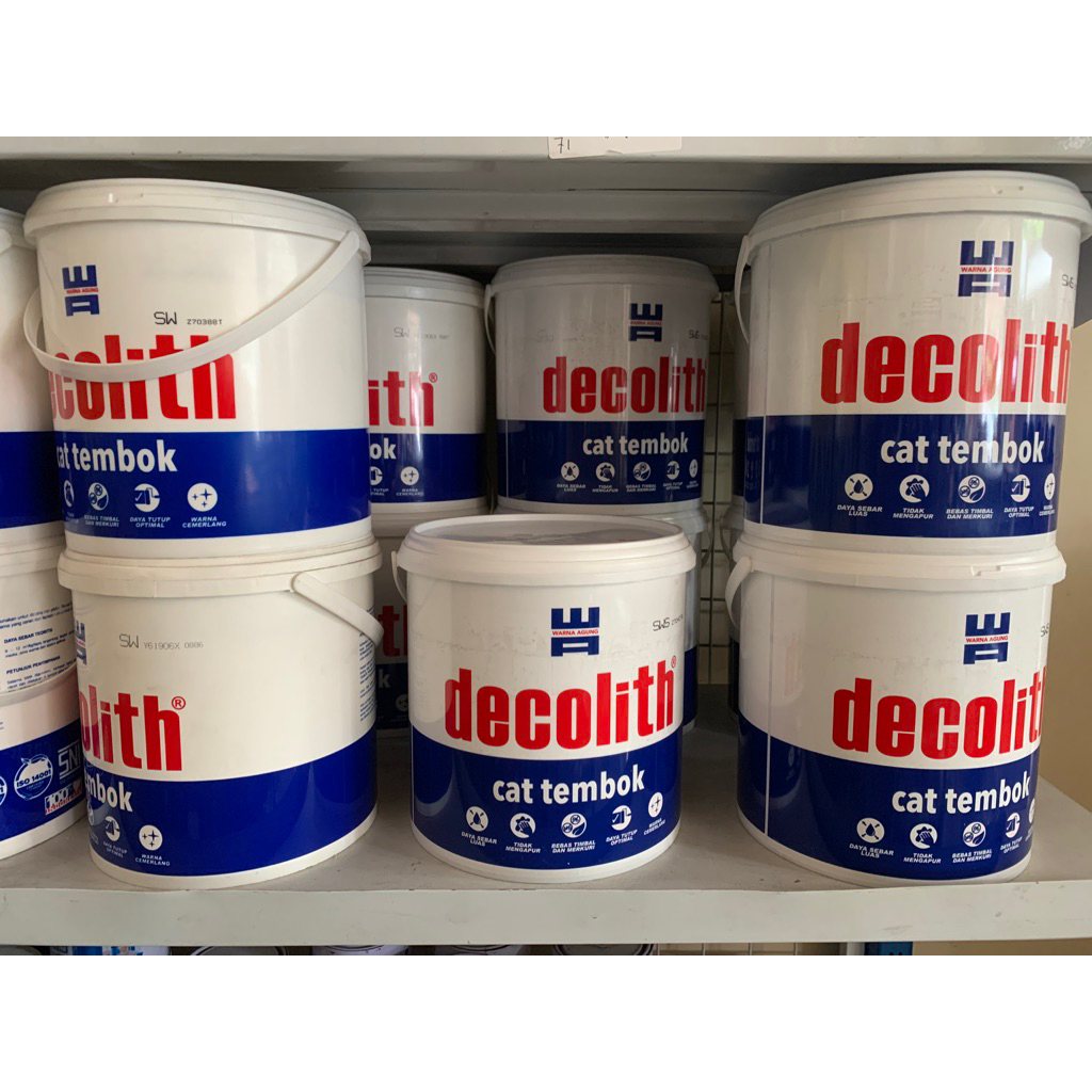 Jual Cat tembok putih super white decolith 5 kg | Shopee Indonesia