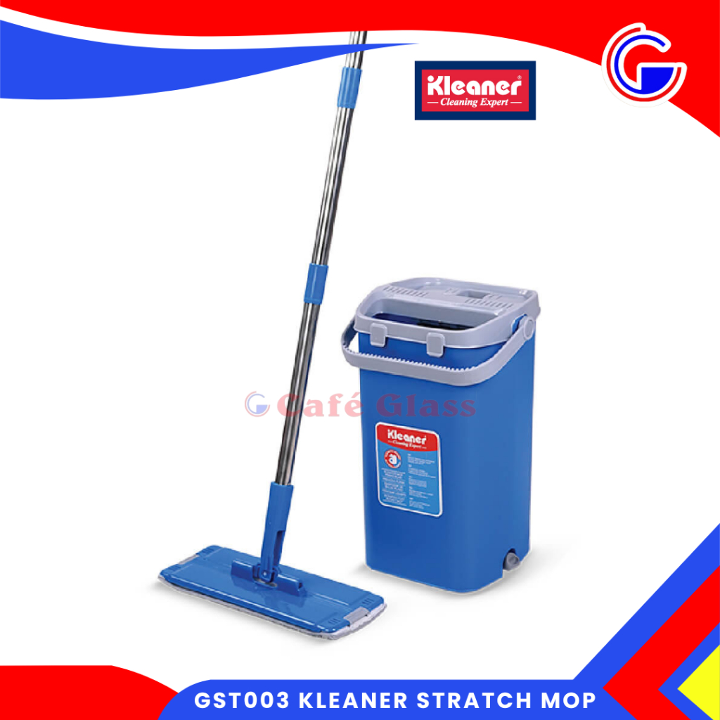 Stratch Mop Set + Ember 8L - Alat Pel Microfiber - Pel Lantai Praktis - Gst003 Kleaner