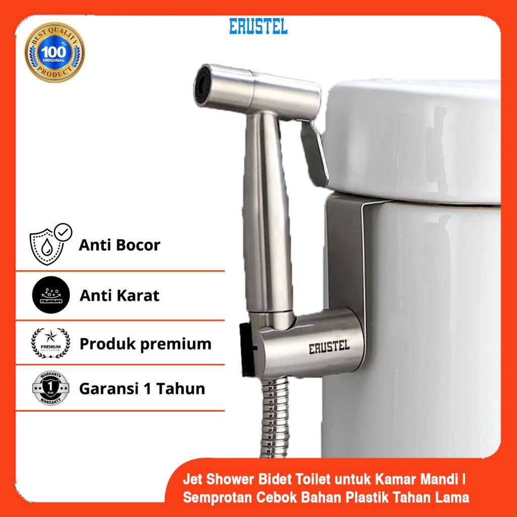 Jet Shower Bidet Toilet Kamar Mandi ABS Semprotan Cebok Toilet Duduk Premium Anti Bocor