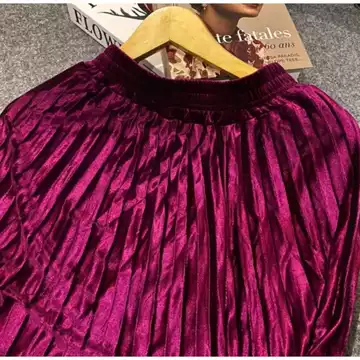 Rok Plisket Bludru Pendek 7 8 Premium Rok Bludru Velvet Premium Bisa