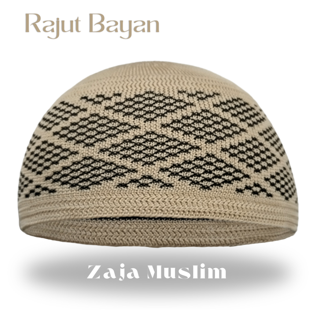 Zaja Kopiah Rajut Motif Kotak Peci Premium Rajut Bayan Ukuran Dewasa
