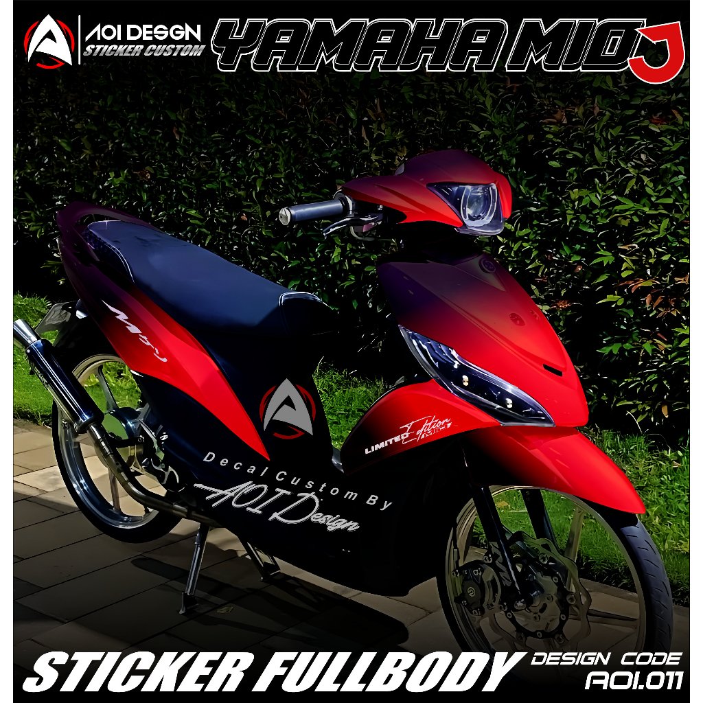Jual TERBARU Decal Sticker Variasi Modifikasi Mio J Tahun 2012 2013 ...