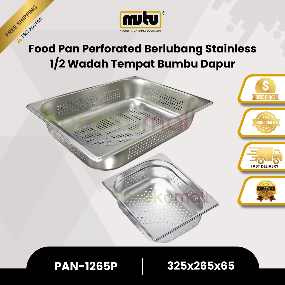 Jual MUTU Food Pan Stainless Perforated Berlubang Kedalaman 6.5 cm ...