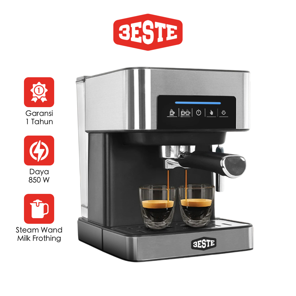 Jual Trieste Mesin Kopi Espresso Coffee Maker Frothing 20 Bar 850W 1.6L ...
