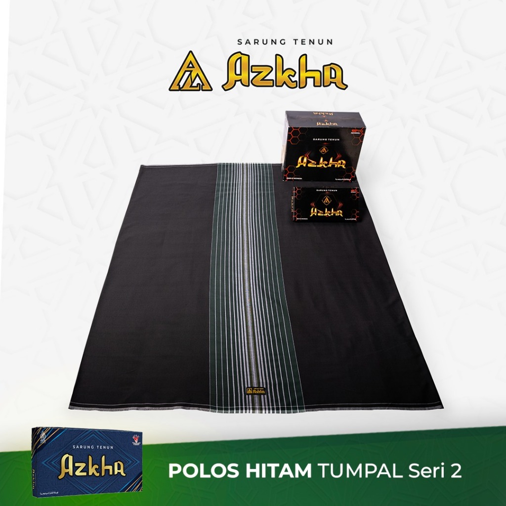 Jual Sarung Tenun Azkha Polos Hitam Tumpal Seri 2 (Sarung Dewasa ...