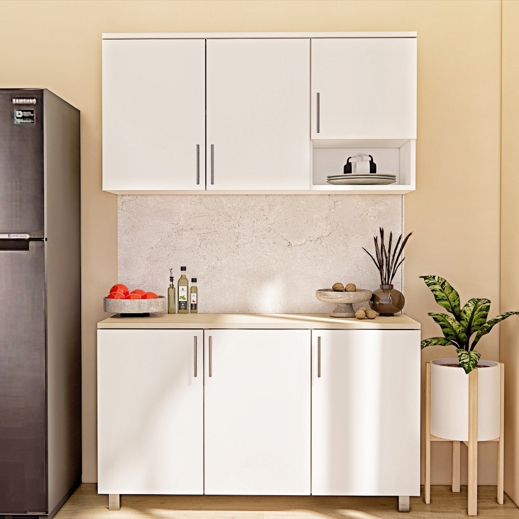 KITCHEN SET ATAS KICEN SET LEMARI DAPUR LEMARI GANTUNG KABINET DAPUR RAK DAPUR ATAS 3 PINTU