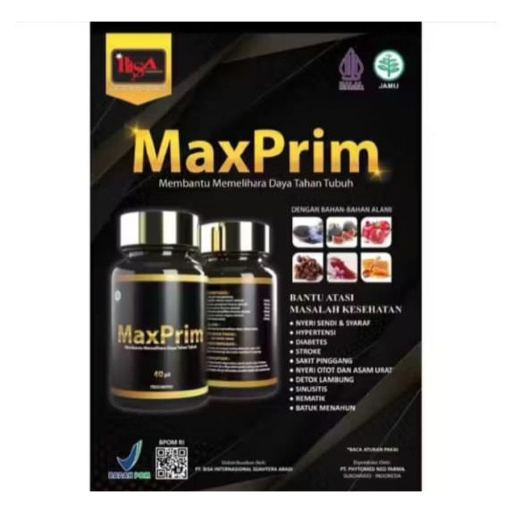 Jual Max Prim Herbal Care-Mengobati Stroke,Kolesterol,Darah Tinggi,Asam ...