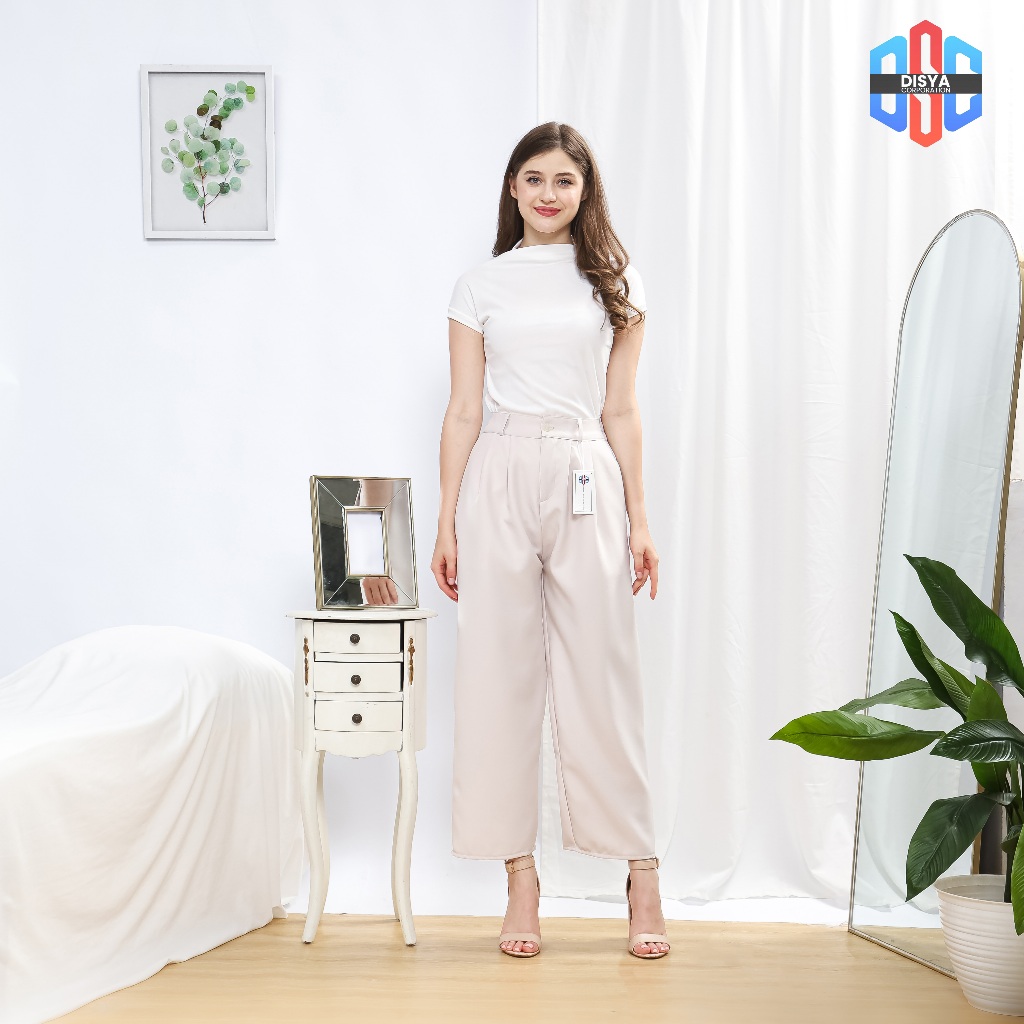 Celana Kulot Highwaist Wanita Celana Kulot Scuba Premium