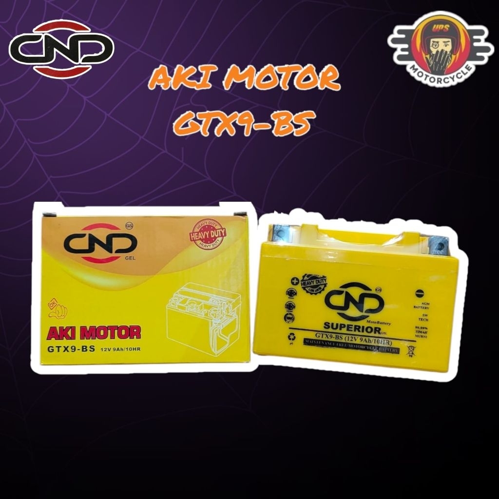 Jual Aki Motor DND GTX-9BS 12V Ninja 250 Z250 Pulsar 200Ns Original ...