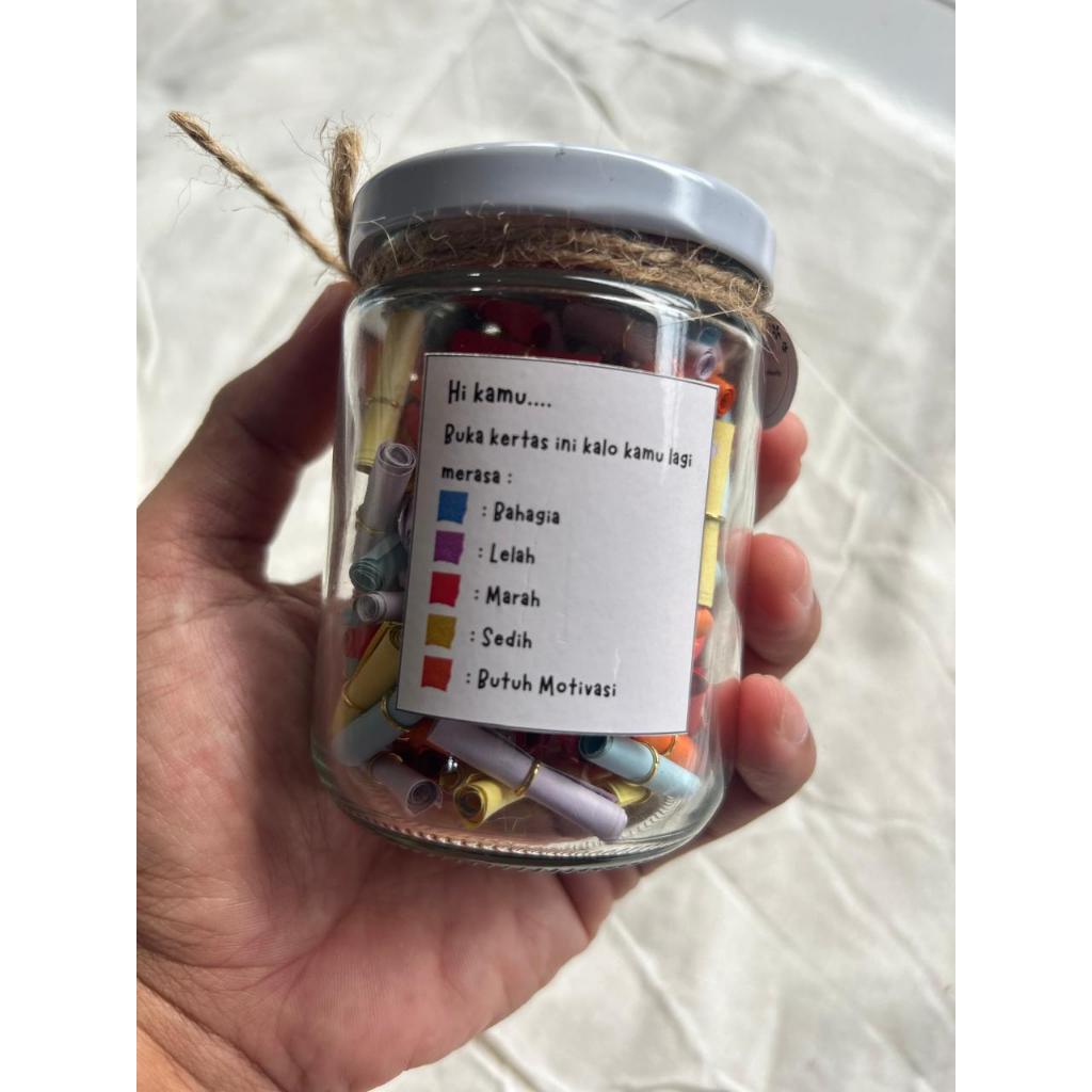 Jual JAR OF NOTES WISH / MESSAGES IN JAR / JAR OF MOOD / KADO UNIK ...