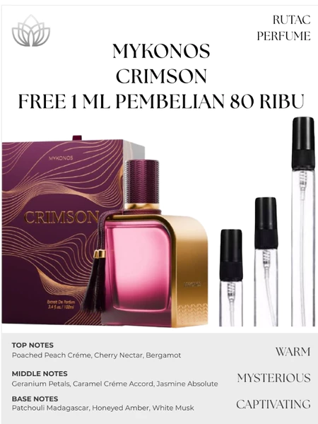 Decant Parfum Mykonos Crimson 2 Ml 5 Ml 10 Ml  | Tester Parfum | Parfum Pria Wanita | Parfum Asli + crimson-10ml