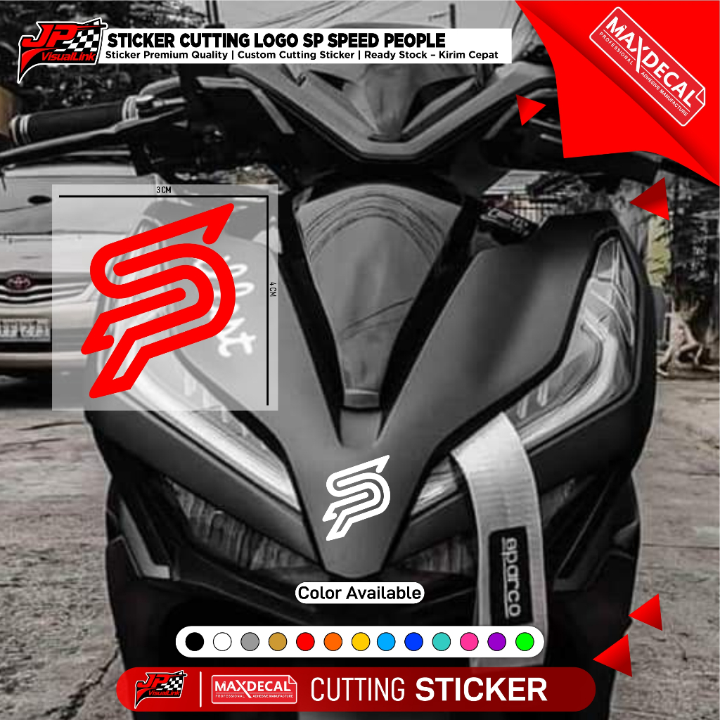 Jual Sticker Logo SP Speed People Vinyl Model Racing Cutting Sticker ...