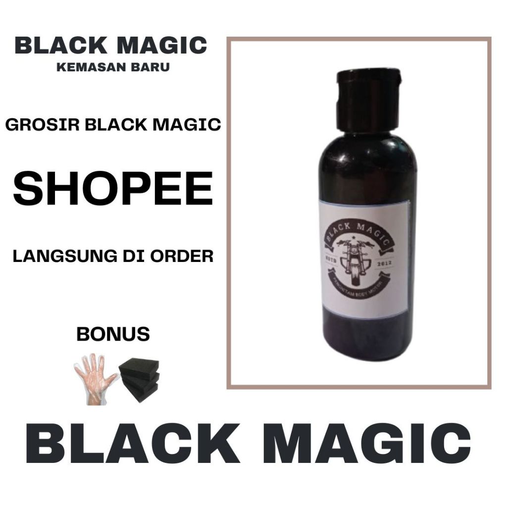 Jual GROSIR black magic pro penghitam body kasar motor trim pengkilap ...